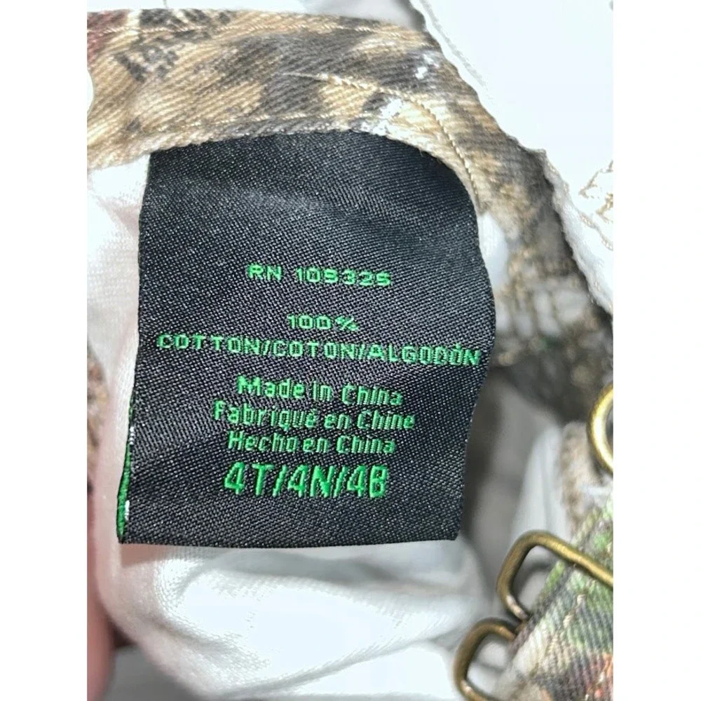 Kids John Deere Camo Overalls‎ 4T Durable Mossy Oak Woodland Outdoor Workwear